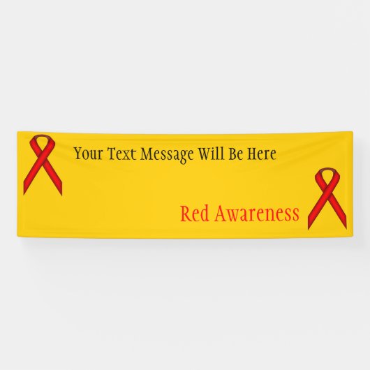 Red Standard Ribbon by Kenneth Yoncich 横断幕 (横)