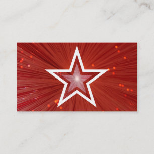 Red Starの名刺テンプレートのホワイトバック 名刺