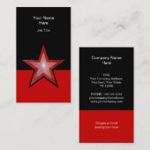 Red Star名刺(赤黒、縦) 名刺 (正面/裏面)