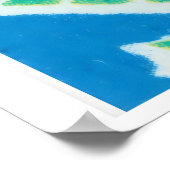 Red Star Christmas Tree Matchbox Art Print ポスター (角)