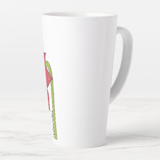 Red Star Flower カフェラテマグ (右アングル)