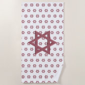Red Star of Davidシームレス ビーチタオル (正面)