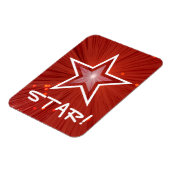 Red Star「STAR!」フレキシブル磁石 マグネット (左側)