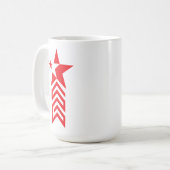 Red Star with Chevron Arrows コーヒーマグカップ (正面左)