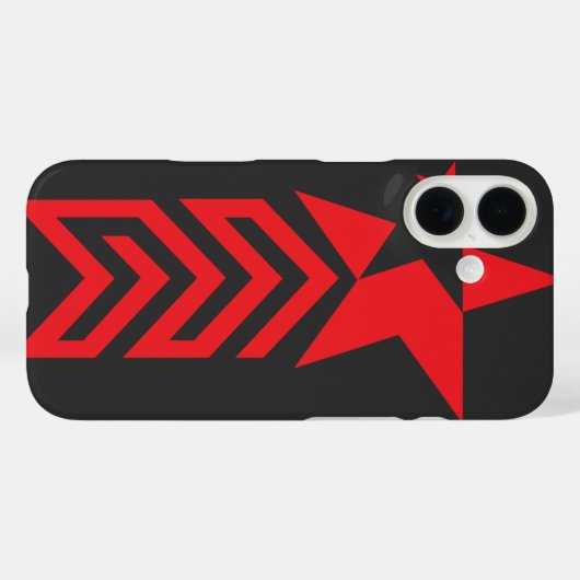 Red Star with Chevron Arrows Case-Mate iPhoneケース (裏面 (横))