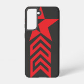 Red Star with Chevron Arrows Samsung Galaxyケース (裏面)