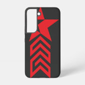 Red Star with Chevron Arrows Samsung Galaxyケース (裏面)