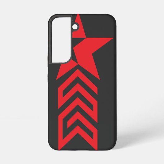 Red Star with Chevron Arrows Samsung Galaxyケース (裏面)