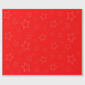 Red Stars Wrapping Paper ラッピングペーパー (フラット)