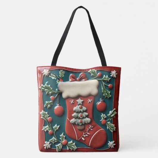 Red Stocking Christmas トートバッグ (裏面)