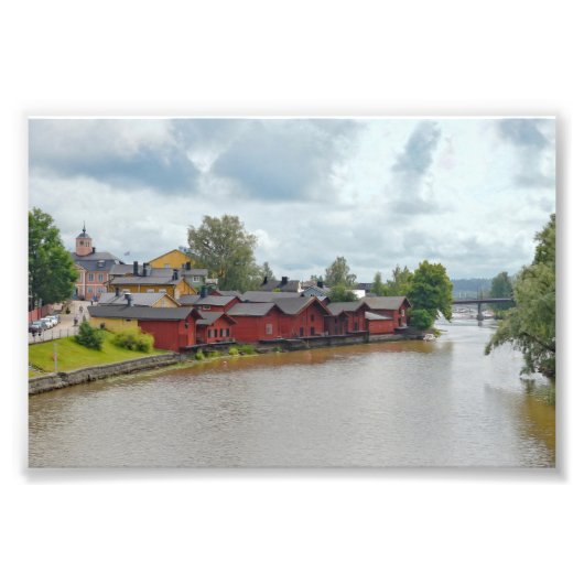 Red Storehouses, Porvoo，フィンランド フォトプリント (正面)