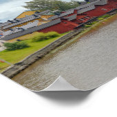 Red Storehouses, Porvoo，フィンランド ポスター (角)