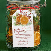 Red Stovetop Christmas  Simmering Potpourri  ギフトタグ