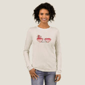 Red Strawberry Heart Colored Glasses トライブレンドＴシャツ (正面全体)