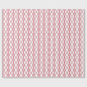 Red Striped Wrapping Paper, Christmas Gift Wrap ラッピングペーパー (フラット)