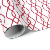 Red Striped Wrapping Paper, Christmas Gift Wrap ラッピングペーパー (ロールコーナー)