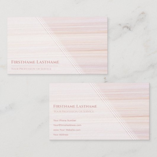 Red stripes bright marble surface elegant white 名刺 (正面/裏面)
