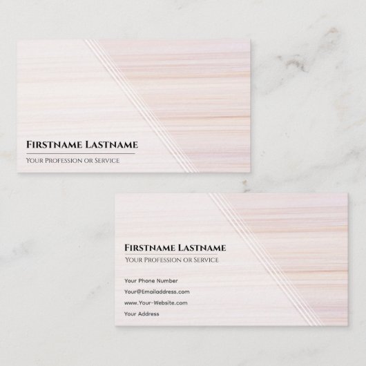Red stripes bright marble surface elegant white 名刺 (正面/裏面)