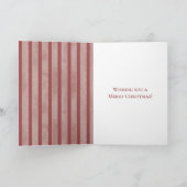 Red Stripes Fox Christmas   カード (内部)