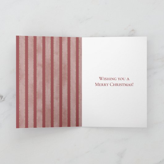 Red Stripes Fox Christmas   カード (内部)