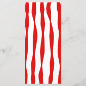 Red Stripes Retro Hand Drawn Italian Wedding Menu メニュー (裏面)