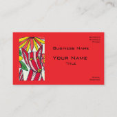 Red Stripped Dog Business Cards 名刺 (正面)