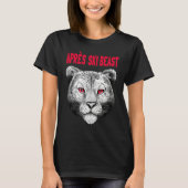 Red Style Apres Ski Snow Leopard Tシャツ (正面)