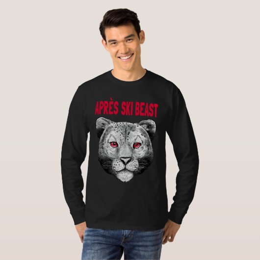 Red Style Apres Ski Snow Leopard Tシャツ (正面フル)