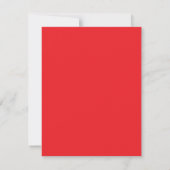 Red Stylish Script Elegant Minimalist ノートカード (裏面)