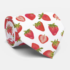 Red Summer Strawberry Pattern Neck Tie ネクタイ
