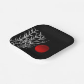 Red sun black white zen ペーパープレート (傾斜あり)