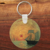 Red Sun by Maxime Maufra、ヴィンテージ印象主義 キーホルダー (正面)