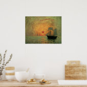 Red Sun by Maxime Maufra、ヴィンテージ印象主義 ポスター (キッチン)