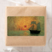 Red Sun by Maxime Maufra、ヴィンテージ印象主義 ラベル (インサイチュ)