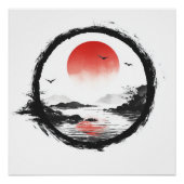 Red Sun Mountain Art - Zen Balance ポスター (正面)