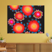Red Sunflowers  キャンバスプリント (インサイチュ (リビング))
