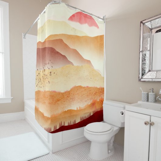 Red Sunset シャワーカーテン (インサイチュ)
