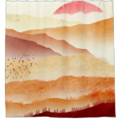 Red Sunset シャワーカーテン (正面)