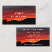 Red Sunset Sky名刺（テキスト情報あり） 名刺 (正面/裏面)