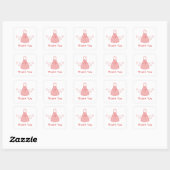 Red Sweet Chemistry Thank Stickers スクエアシール (シート)