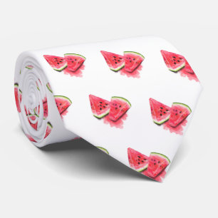 Red Sweet Juicy Watermelon Pieces Tasty - Party ネクタイ