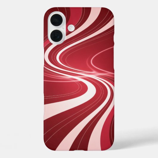 Red Swirl Abstract Retro Waves Phone Case Case-Mate iPhoneケース (裏面)