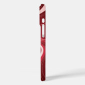 Red Swirl Abstract Retro Waves Phone Case Case-Mate iPhoneケース (裏面 / 左)