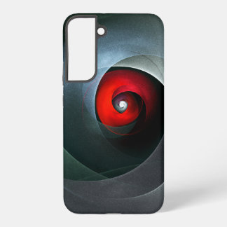 Red Swirl Artistic Modern Abstract Art Pattern #19 Samsung Galaxy S22+ケース