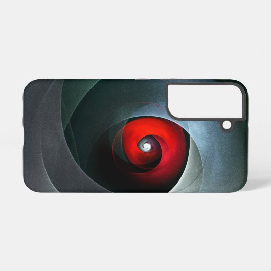 Red Swirl Artistic Modern Abstract Art Pattern #19 Samsung Galaxyケース (裏面横)