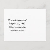 Red Swirls Guitar日付はがきを保存 案内ポストカード (裏面)