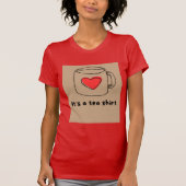 Red T shirt with Tea shirt Typography Tシャツ (正面)