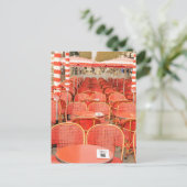 Red Tablesデザイン ポストカード (スタンド正面)