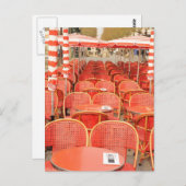 Red Tablesデザイン ポストカード (正面/裏面)