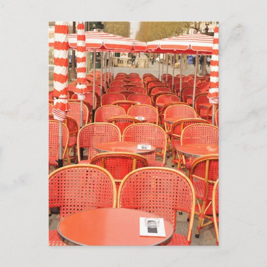 Red Tablesデザイン ポストカード (正面)